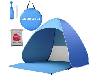 Pop-up Strandtent XXL Bruin | 3-5 pers. | 34% Korting