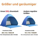 Pop-up Strandtent XXL Bruin | 3-5 pers. | 34% Korting