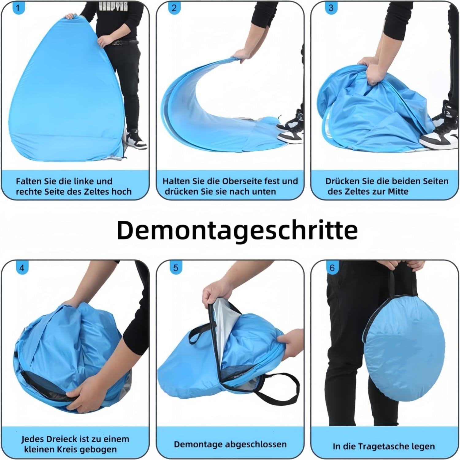 Pop-up Strandtent XXL Bruin | 3-5 pers. | 34% Korting