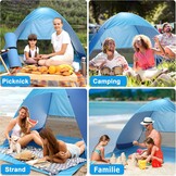 Pop-up Strandtent XXL Bruin | 3-5 pers. | 34% Korting