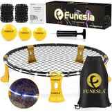 Roundnet Set Geel 36 Inch | Met Verlichting & 2 Netten | 33% Korting