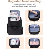 Nagellak Rugzak Organizer Zwart (84 Flesjes) & UV-lamp | Manicure Opbergtas
