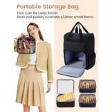 Nagellak Rugzak Organizer Zwart (84 Flesjes) & UV-lamp | Manicure Opbergtas