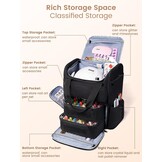 Nagellak Rugzak Organizer Zwart (84 Flesjes) & UV-lamp | Manicure Opbergtas