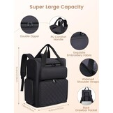 Nagellak Rugzak Organizer Zwart (84 Flesjes) & UV-lamp | Manicure Opbergtas