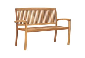 Teakhouten Tuinbank 2-zits Stapelbaar 128,5 cm met 35% Korting