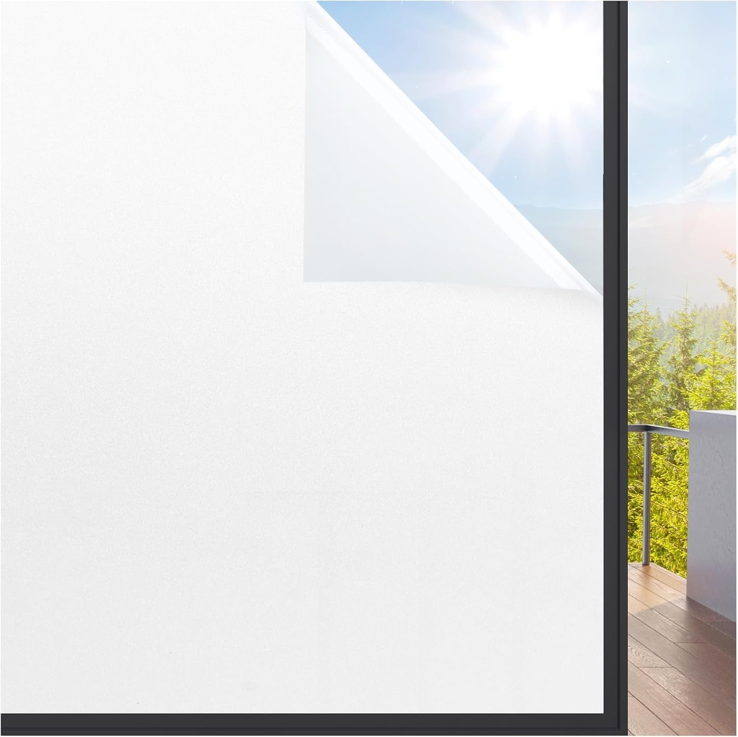 Mat Witte Raamfolie 44,5x200 cm - Privacy & UV Bescherming