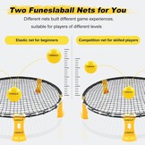 Verlichte Roundnet Set Geel (36") - 33% Korting