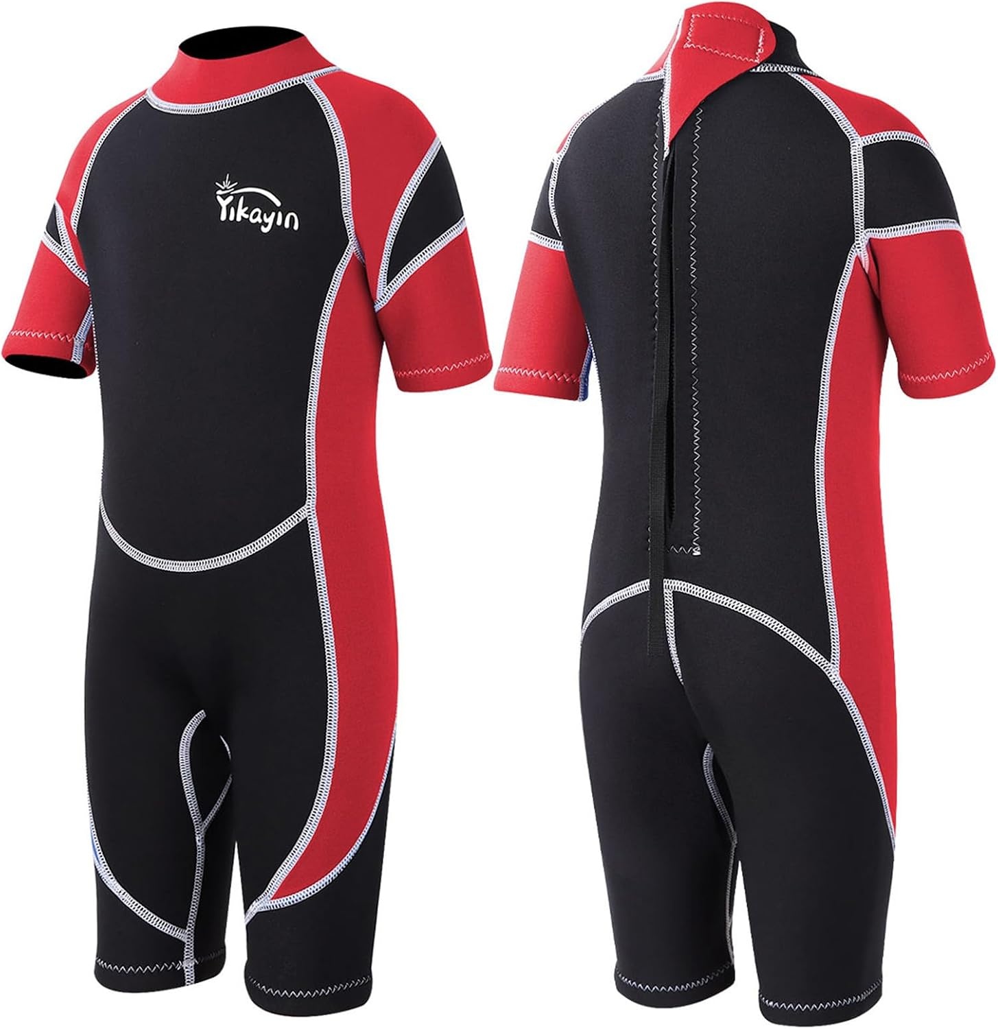 Kinder Shorty Wetsuit 2.5mm Neopreen Rood Maat M - 56% Korting