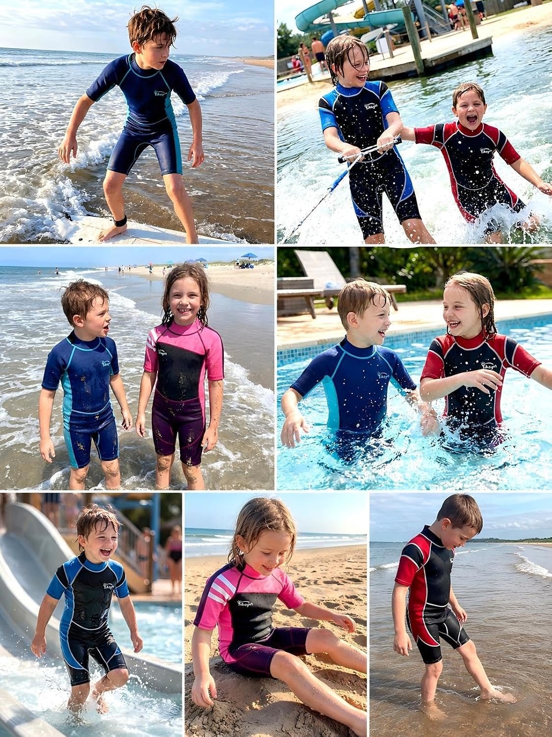 Kinder Shorty Wetsuit 2.5mm Neopreen Rood Maat M - 56% Korting