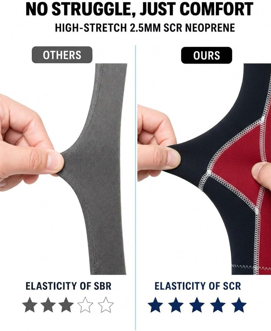 Kinder Shorty Wetsuit 2.5mm Neopreen Rood Maat M - 56% Korting
