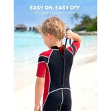 Kinder Shorty Wetsuit 2.5mm Neopreen Rood Maat M - 56% Korting