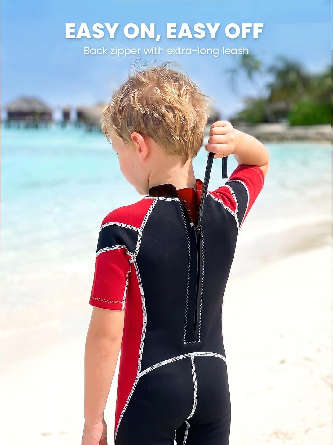 Kinder Shorty Wetsuit 2.5mm Neopreen Rood Maat M - 56% Korting