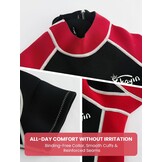 Kinder Shorty Wetsuit 2.5mm Neopreen Rood Maat M - 56% Korting