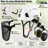 5-in-1 Veiligheidshelm Tuin & Bos | Met Vizier & Gehoorbescherming | Wit | 29% Korting