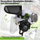 5-in-1 Veiligheidshelm Tuin & Bos | Met Vizier & Gehoorbescherming | Wit | 29% Korting