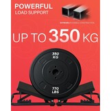 Verstelbare Kuitrekker Squat Wedge - Zwart - 350 kg - 4 Hoeken