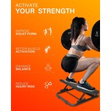 Verstelbare Kuitrekker Squat Wedge - Zwart - 350 kg - 4 Hoeken