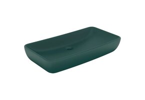Moderne Mat Donkergroene Keramische Wastafel 71x38 cm (34% Korting)