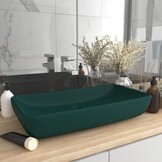 Moderne Mat Donkergroene Keramische Wastafel 71x38 cm (34% Korting)
