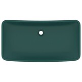 Moderne Mat Donkergroene Keramische Wastafel 71x38 cm (34% Korting)