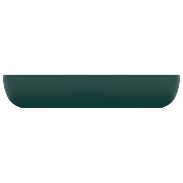 Moderne Mat Donkergroene Keramische Wastafel 71x38 cm (34% Korting)
