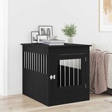 Hondenbench Meubel Zwart Eiken 80x64,5x71 cm - 54% Korting