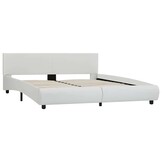 VidaXL Wit Kunstleren Bedframe 180x200 cm met LED - 35% Korting