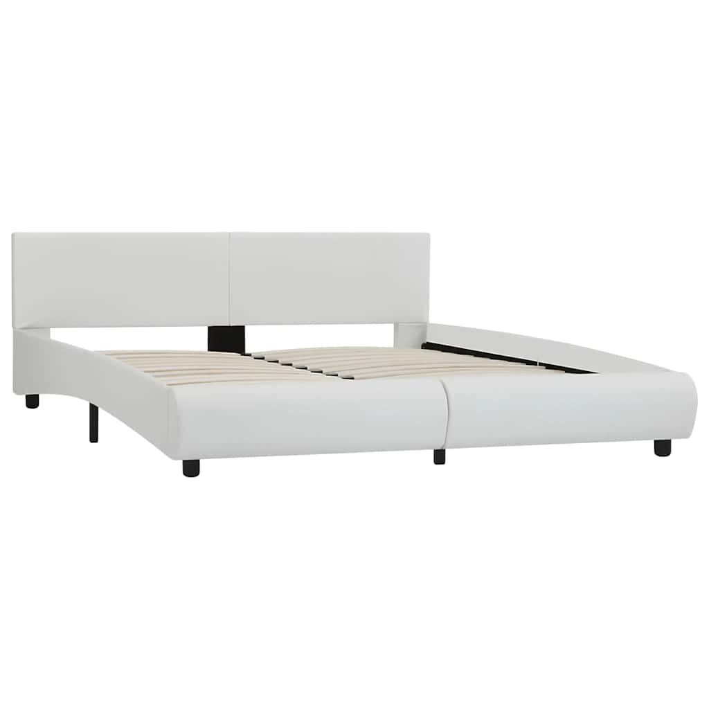 VidaXL Wit Kunstleren Bedframe 180x200 cm met LED - 35% Korting