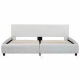 VidaXL Wit Kunstleren Bedframe 180x200 cm met LED - 35% Korting