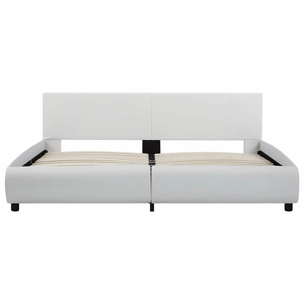 VidaXL Wit Kunstleren Bedframe 180x200 cm met LED - 35% Korting