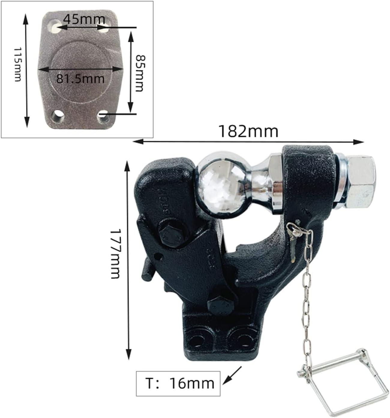 Robuuste Trekhaak Pintle Hook Combo 8 Ton - 61% Korting