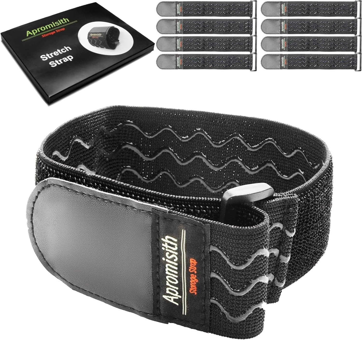 Elastische Klittenband Bindstrips Zwart (8 Stuks) - 54% Korting!