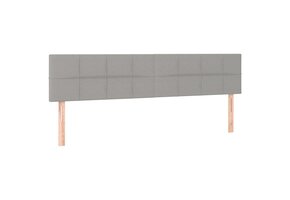 vidaXL Hoofdborden Set 2x (100x5x78/88cm) Stof Lichtgrijs - 74% Korting