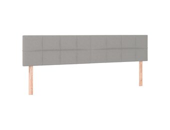 vidaXL Hoofdborden Set 2x, Lichtgrijs, Stof - 58% Korting!