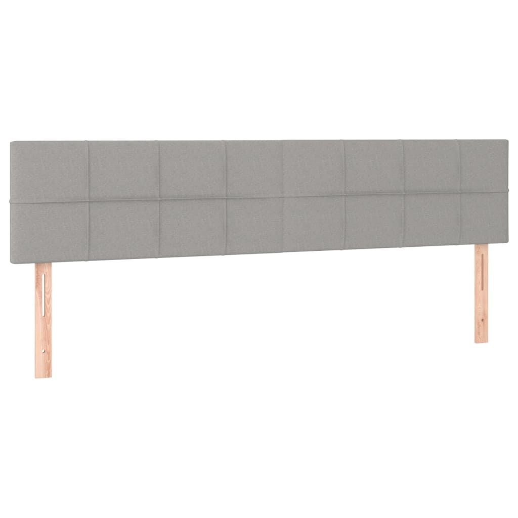 vidaXL Hoofdborden Set 2x (100x5x78/88cm) Stof Lichtgrijs - 74% Korting