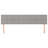 vidaXL Hoofdborden Set 2x (100x5x78/88cm) Stof Lichtgrijs - 74% Korting