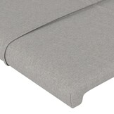 vidaXL Hoofdborden Set 2x (100x5x78/88cm) Stof Lichtgrijs - 74% Korting