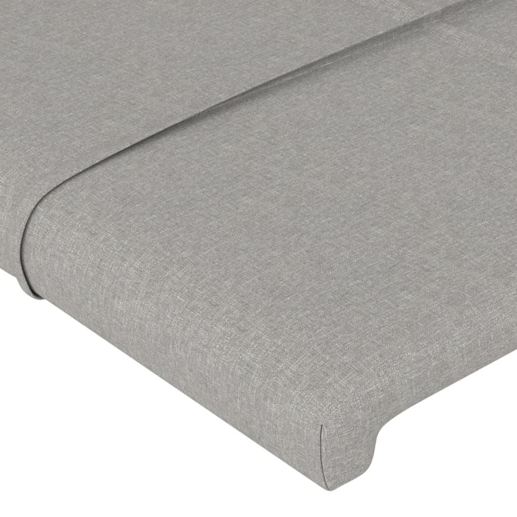 vidaXL Hoofdborden Set 2x (100x5x78/88cm) Stof Lichtgrijs - 74% Korting