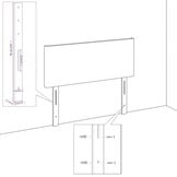 vidaXL Hoofdborden Set 2x (100x5x78/88cm) Stof Lichtgrijs - 74% Korting