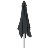 Zwarte Parasol met Metalen Paal 300x200 cm - 34% Korting!