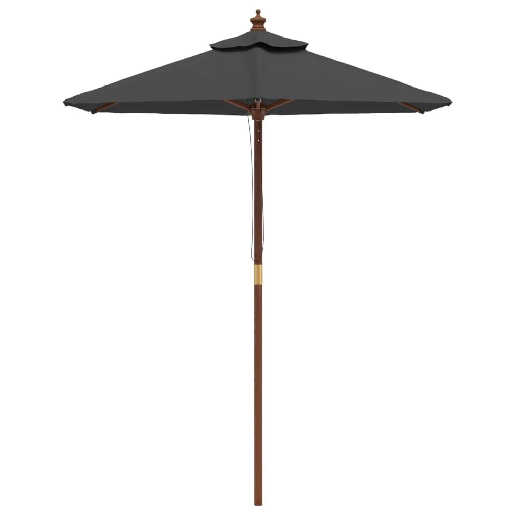 vidaXL Parasol Antraciet 196x231cm met Houten Paal - 34% Korting