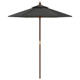 vidaXL Parasol Antraciet 196x231cm met Houten Paal - 34% Korting