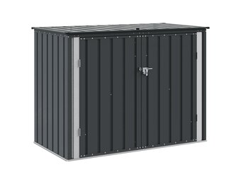 VidaXL Tuinopbergdoos Zwart Staal - 35% Korting