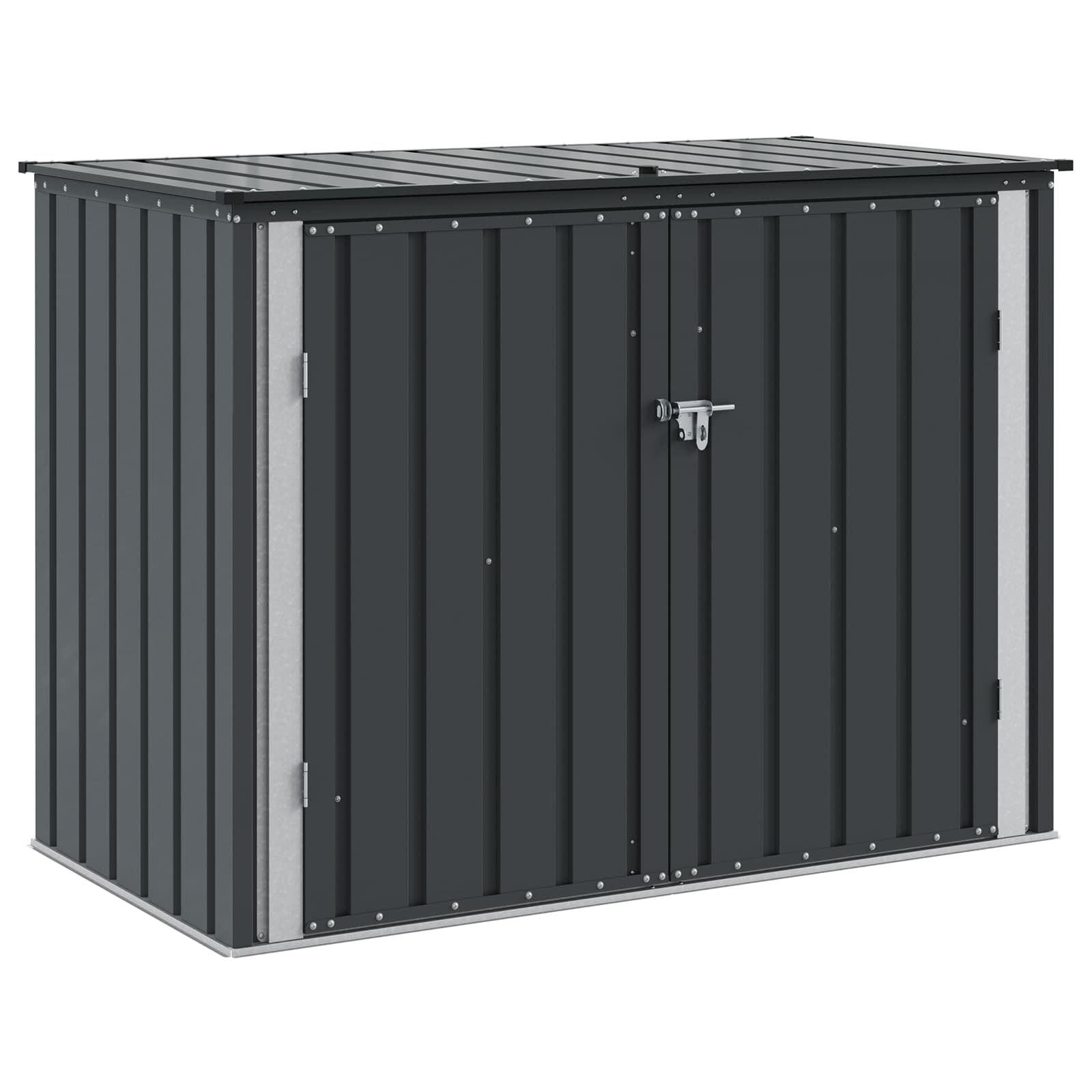 VidaXL Tuinopbergdoos Zwart Staal - 35% Korting