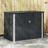 VidaXL Tuinopbergdoos Zwart Staal - 35% Korting