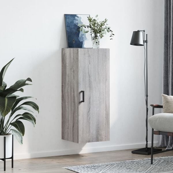 Grijze Hangkast met Sonoma Eikenlook (34,5x34x90 cm) - 59% Korting!