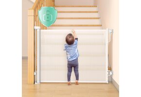 Intrekbaar Traphekje Baby & Huisdier | 83cm Hoog | Wit | 51% Korting
