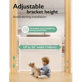 Intrekbaar Traphekje Wit - 83cm Hoog, 140cm Breed | 34% Korting