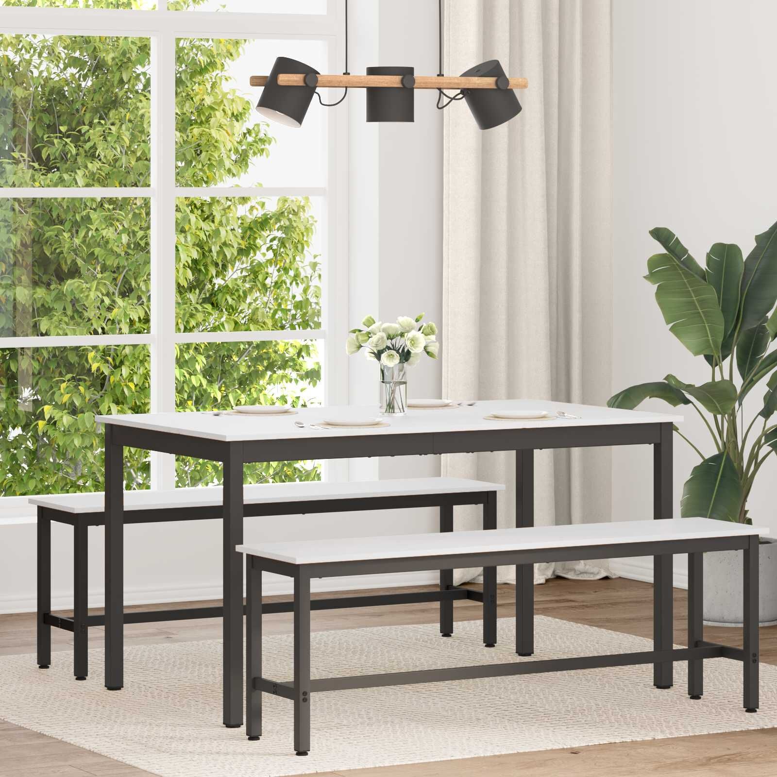 Eettafel Wit 140x80 cm Massief Grenenhout met 35% Korting